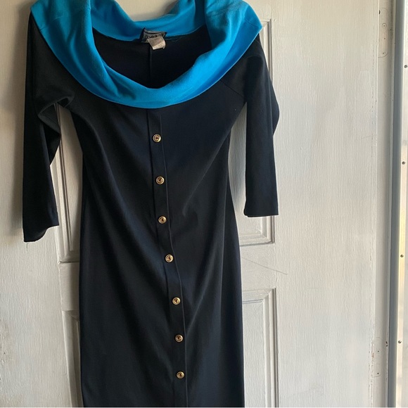 Timely Trends off the shoulder dress size 11 pullover 3/4 sleeves Made USA vtg - Picture 5 of 11